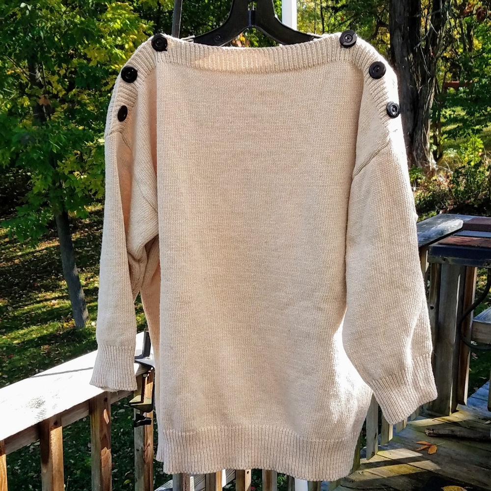Button Shoulder Sweater - image 2